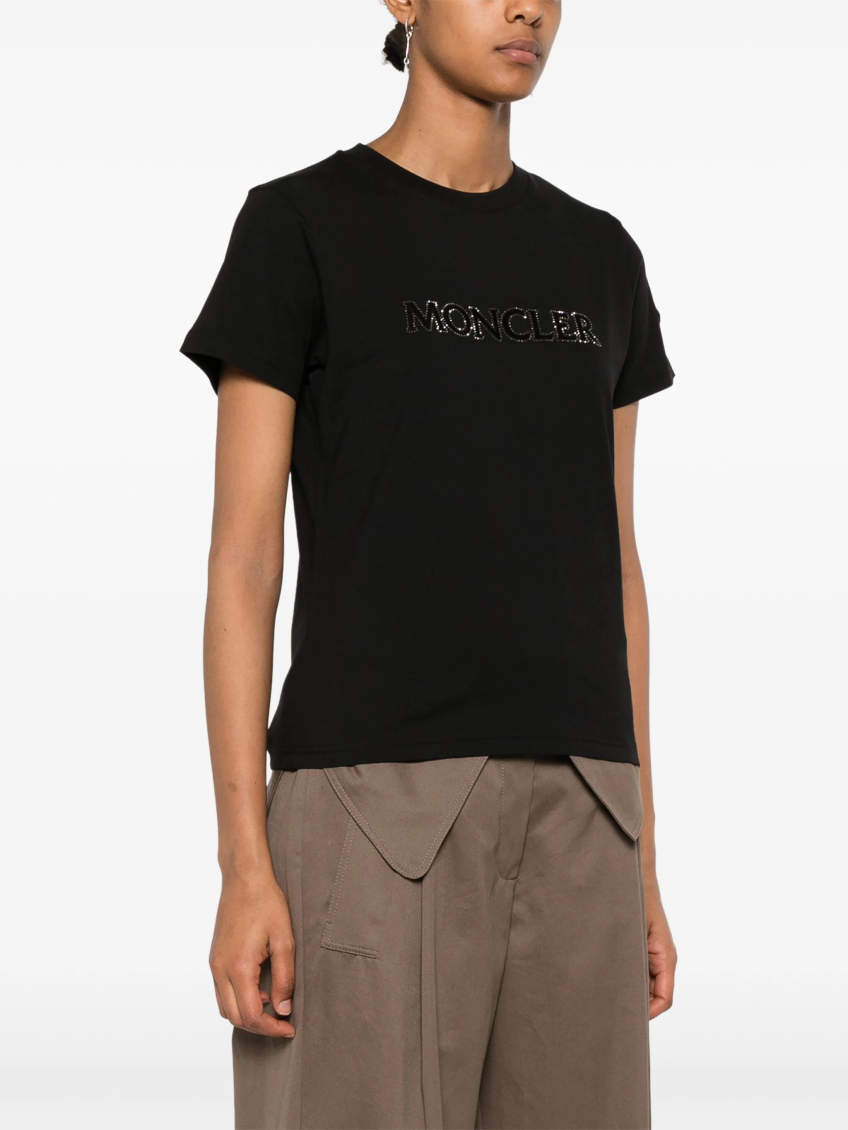 Black Crystal-embellished T-shirt 3