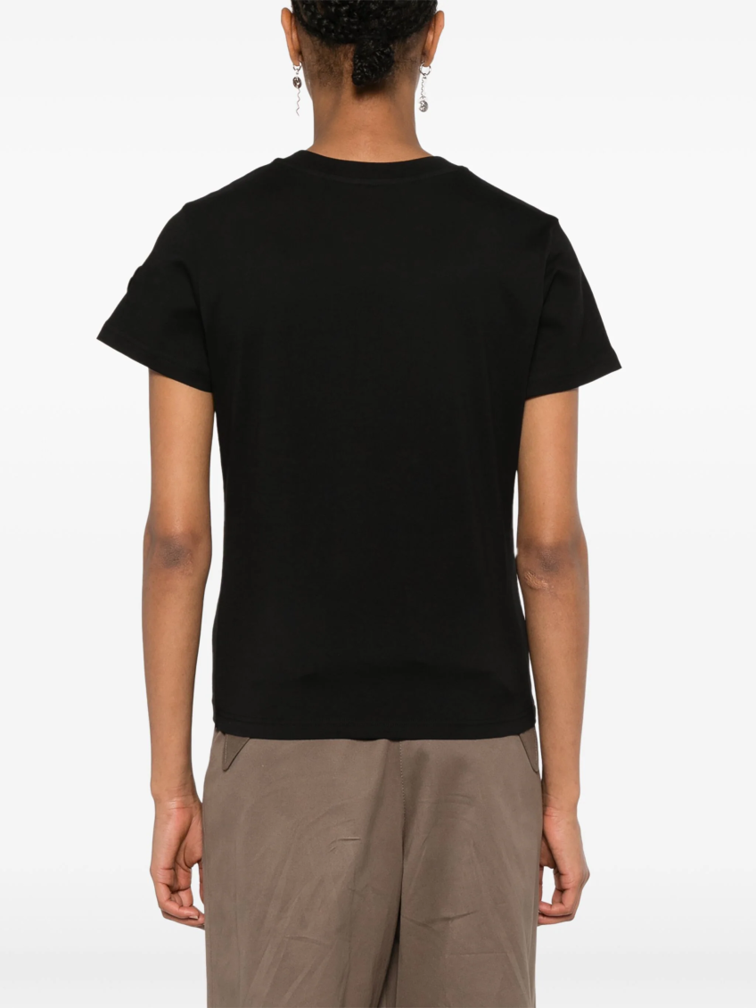 Black Crystal-embellished T-shirt 4