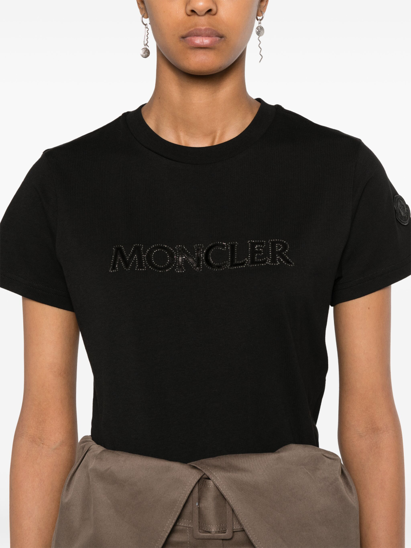 Black Crystal-embellished T-shirt 5