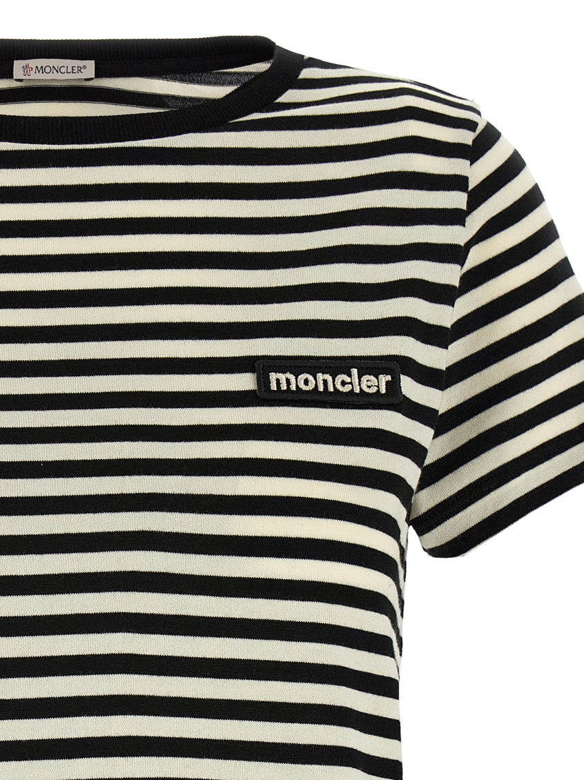 BlackWhite Striped Cotton T-shirt 3