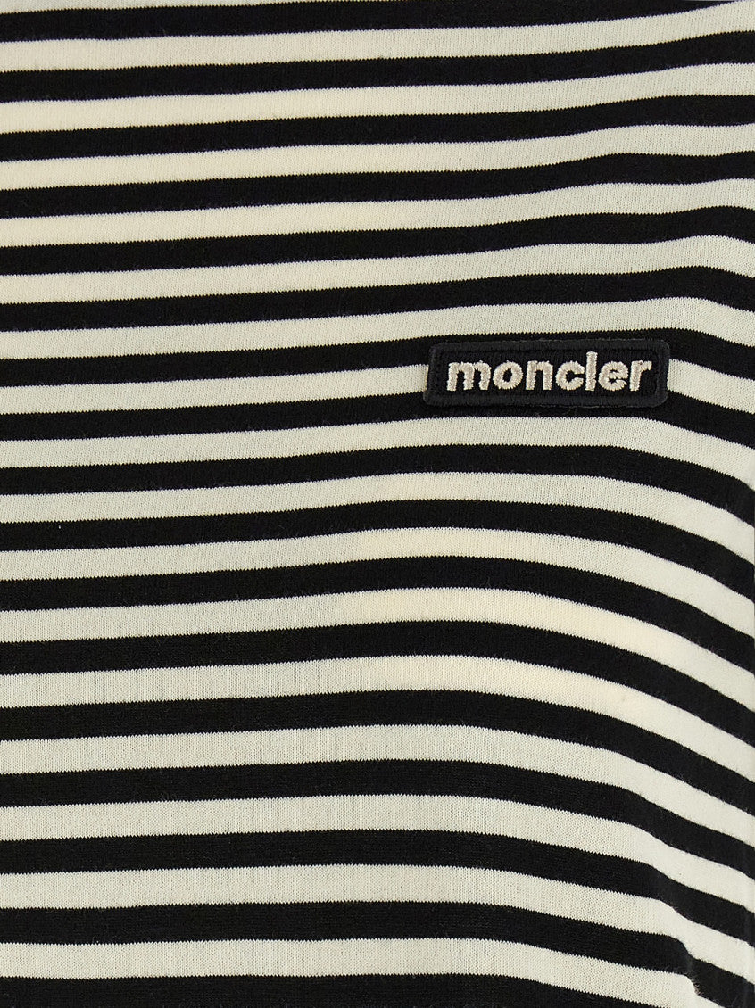 BlackWhite Striped Cotton T-shirt 4