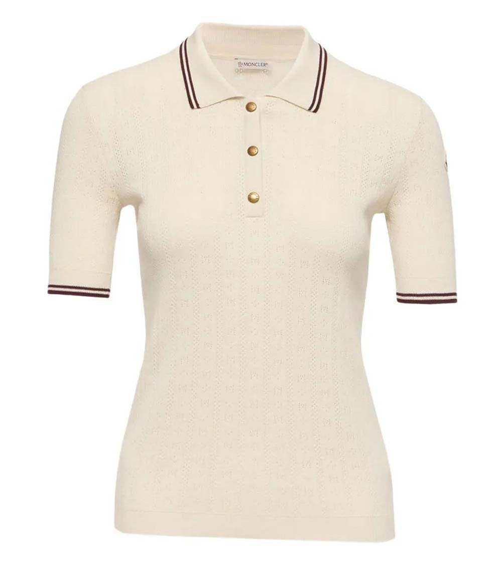 Off White Knitted Logo Polo Shirt 1