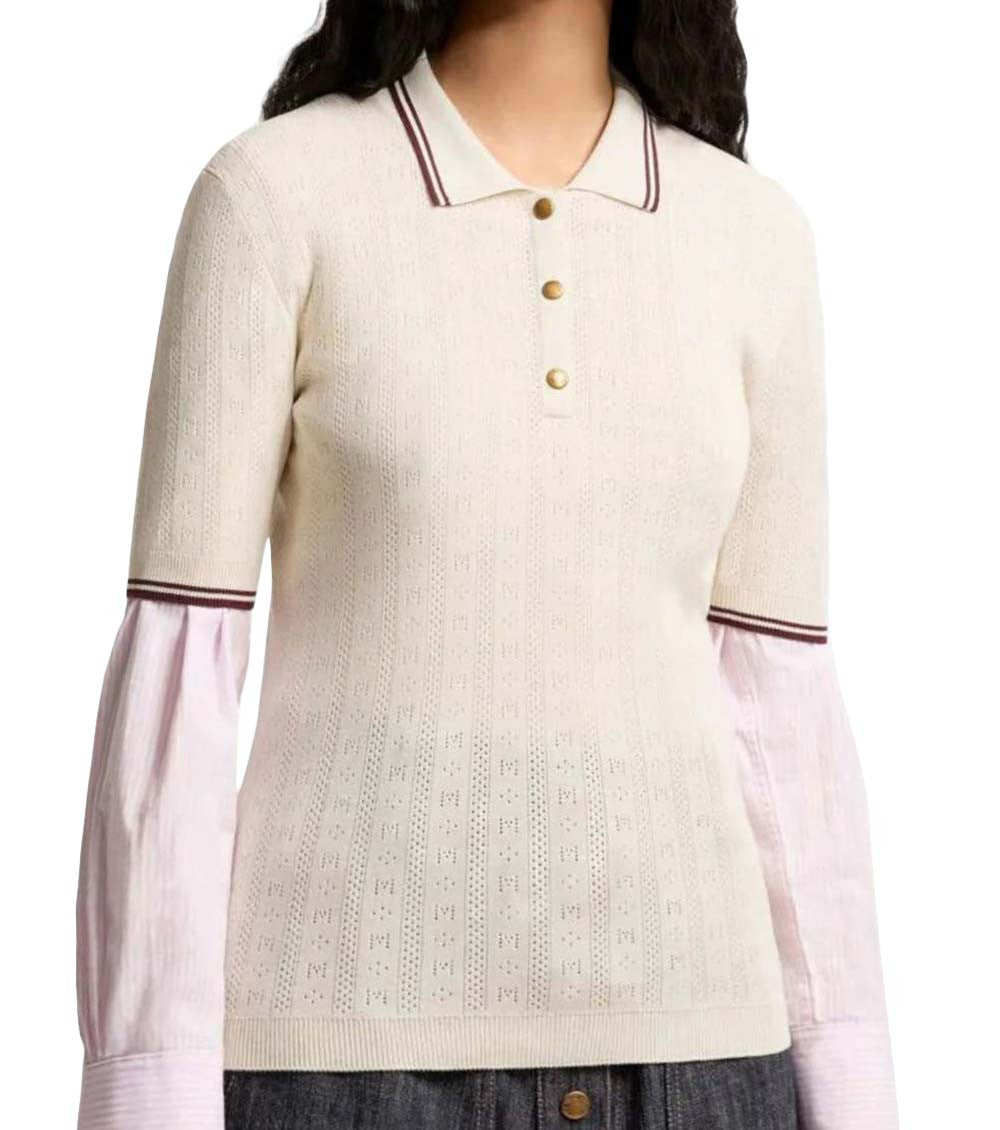 Off White Knitted Logo Polo Shirt 2