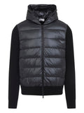 Black Quilted Hooded Jacket 1