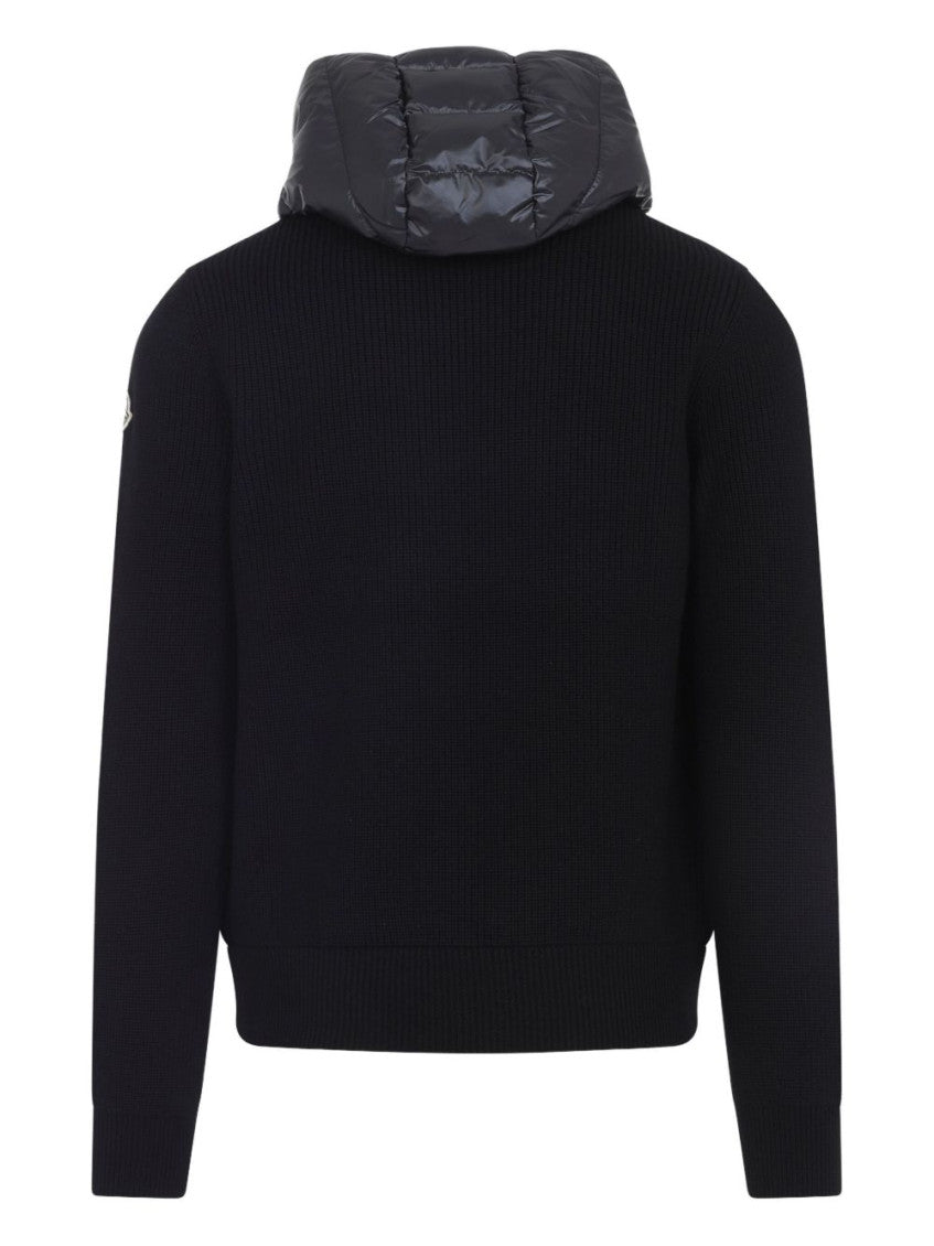 Black Quilted Hooded Jacket 3