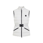 White Quilted Mock Collar Jacket 1