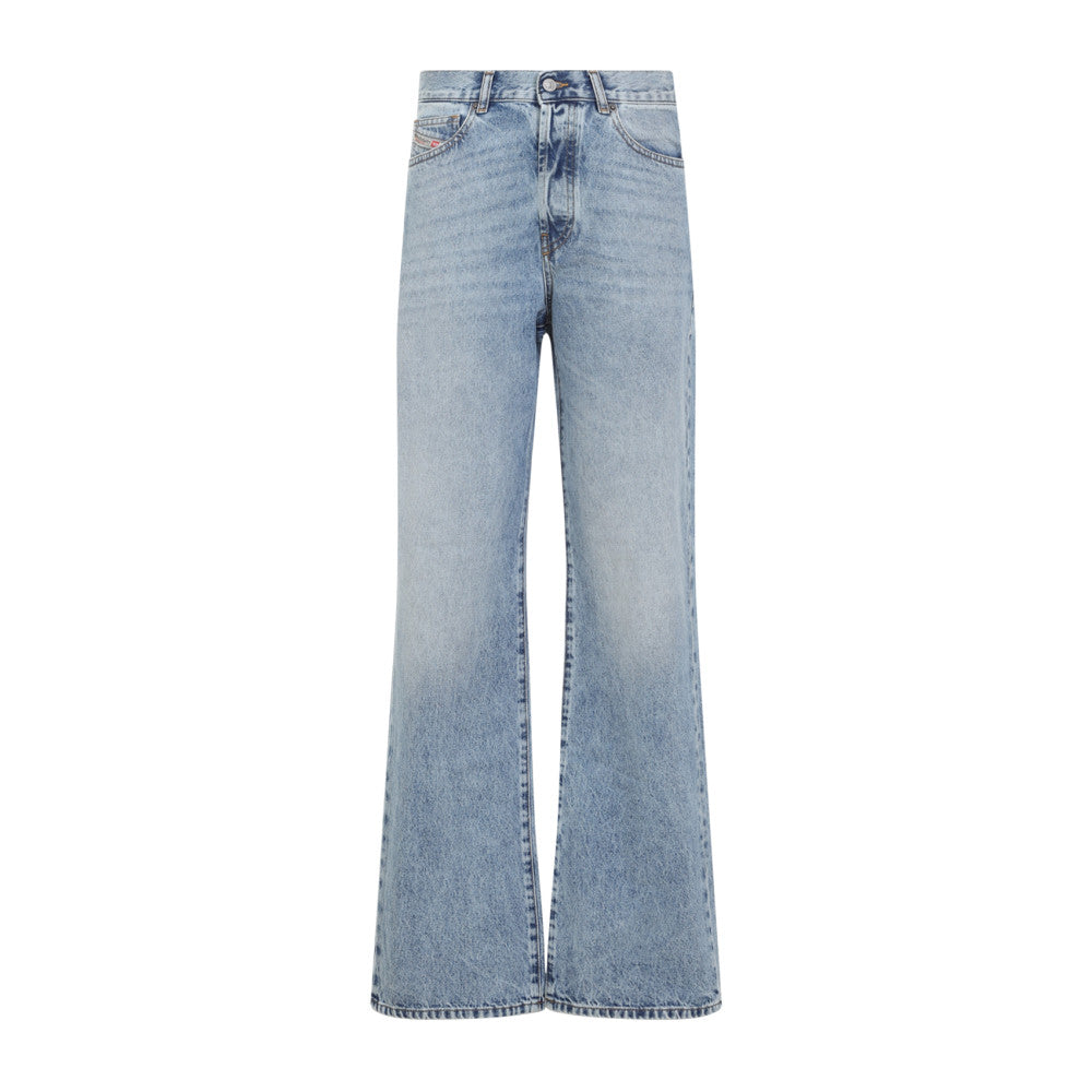 Blue Flared High Rise Jeans 1