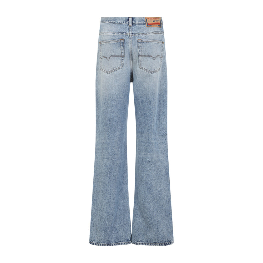 Blue Flared High Rise Jeans 2