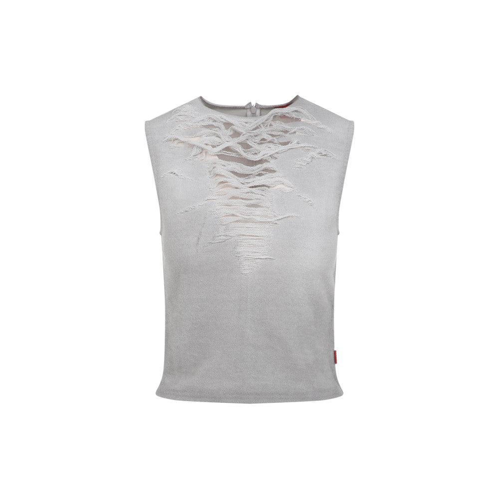 Grey Distressed Front Top 1
