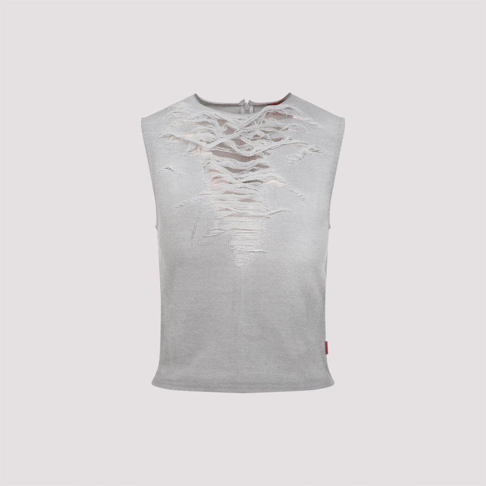 Grey Distressed Front Top 2