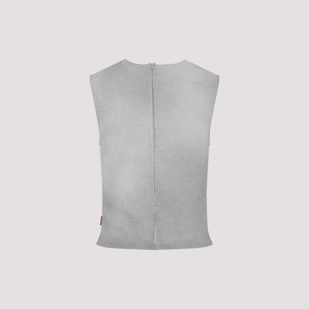 Grey Distressed Front Top 4