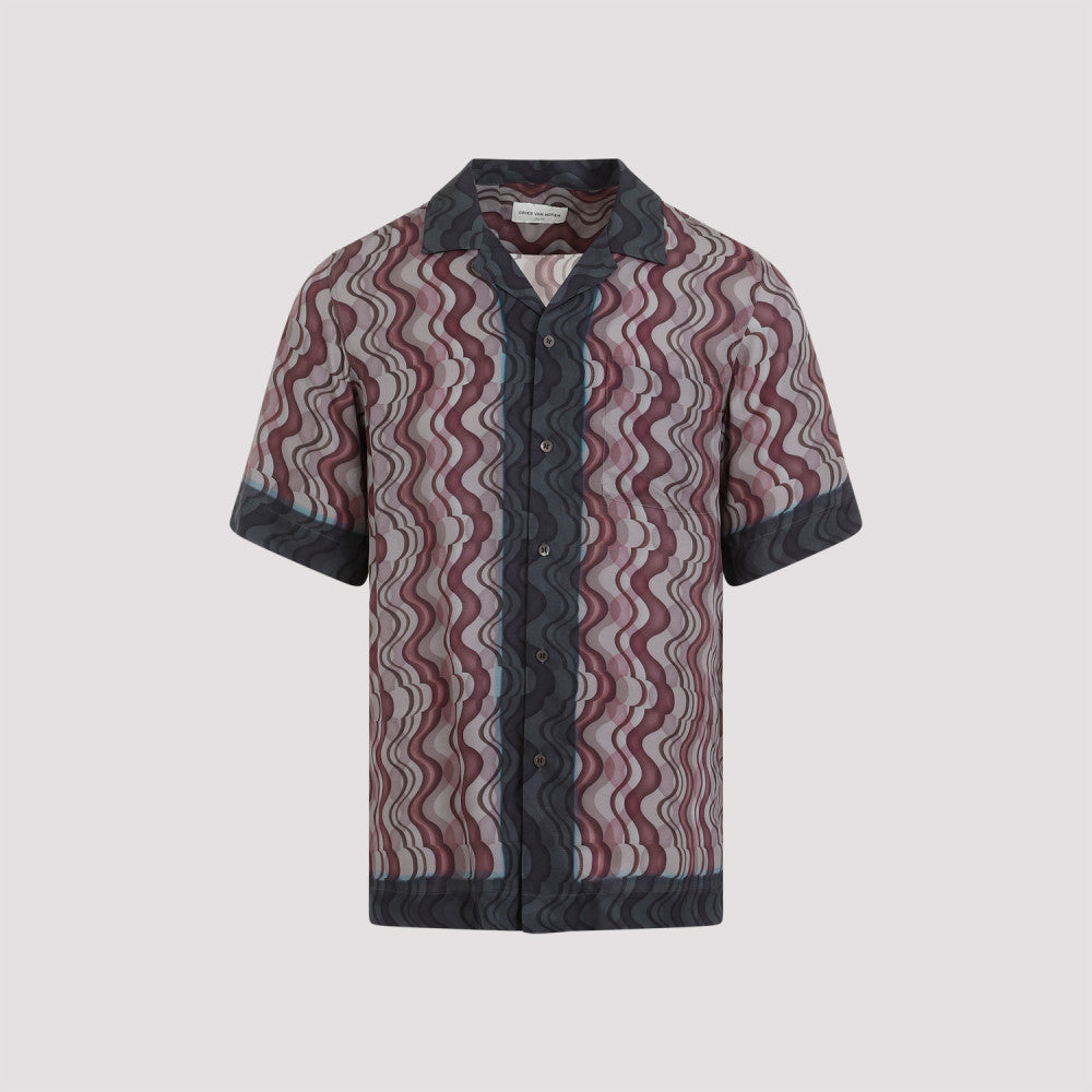 Purple Geometric Print Shirt 3