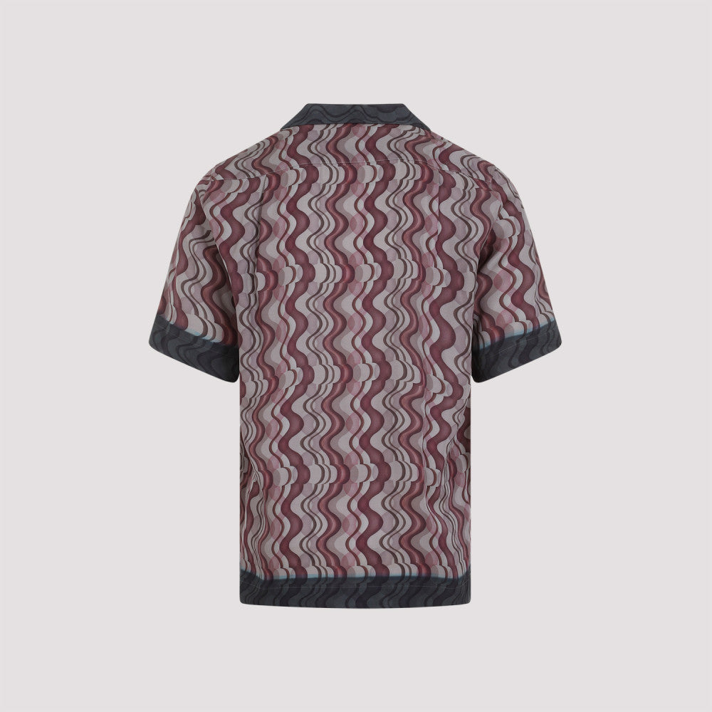 Purple Geometric Print Shirt 4