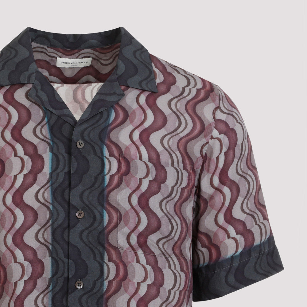 Purple Geometric Print Shirt 5
