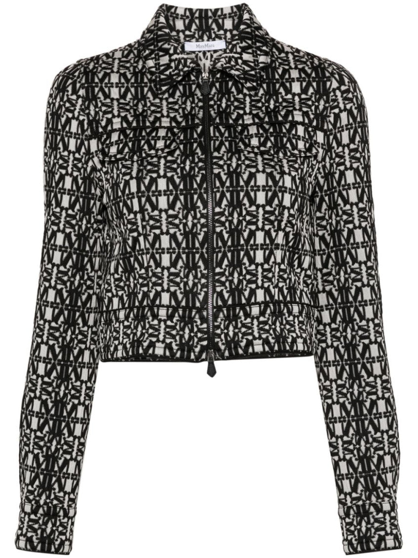 White Geometric Pattern Jacket 1