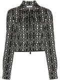 White Geometric Pattern Jacket 1