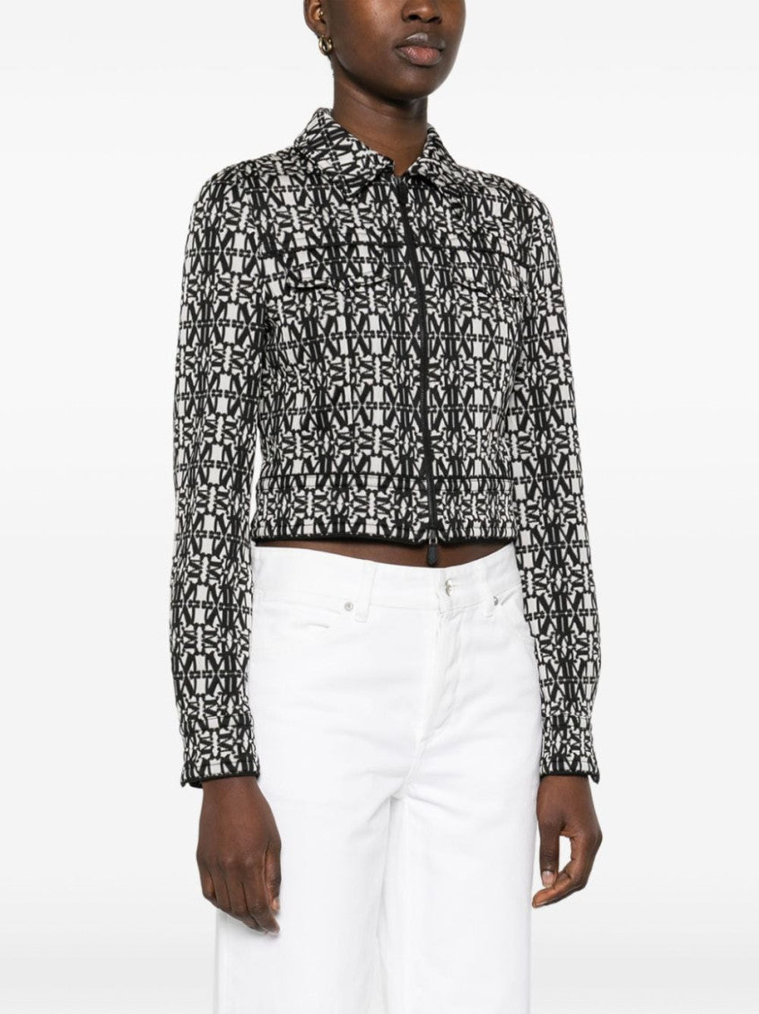 White Geometric Pattern Jacket 3