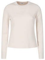 White Viscose And Wool Sweater 1