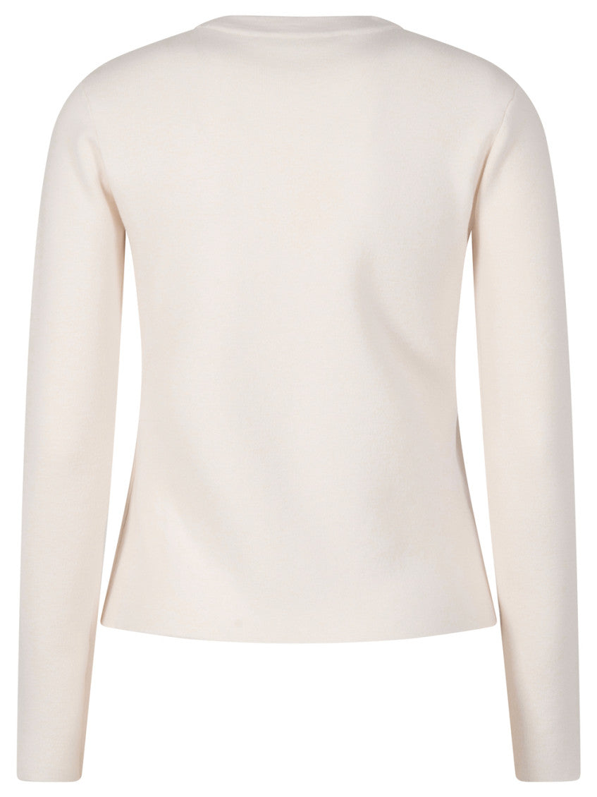 White Viscose And Wool Sweater 2