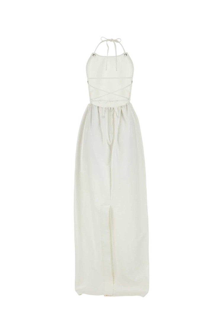 White Europa Canvas Maxi Dress 2