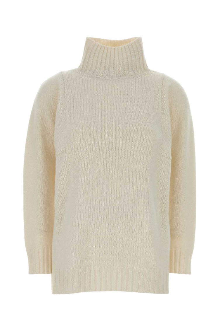 White High-neck Sweater 1