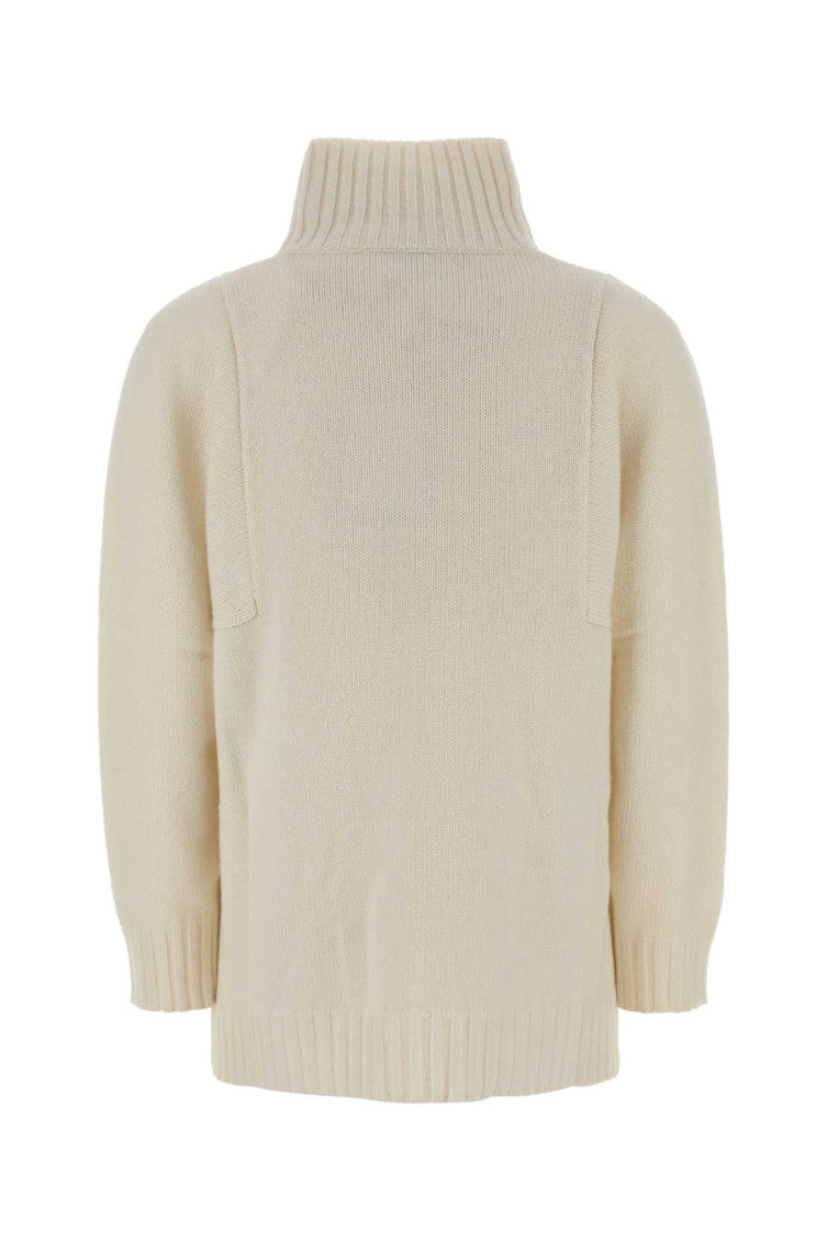 White High-neck Sweater 2