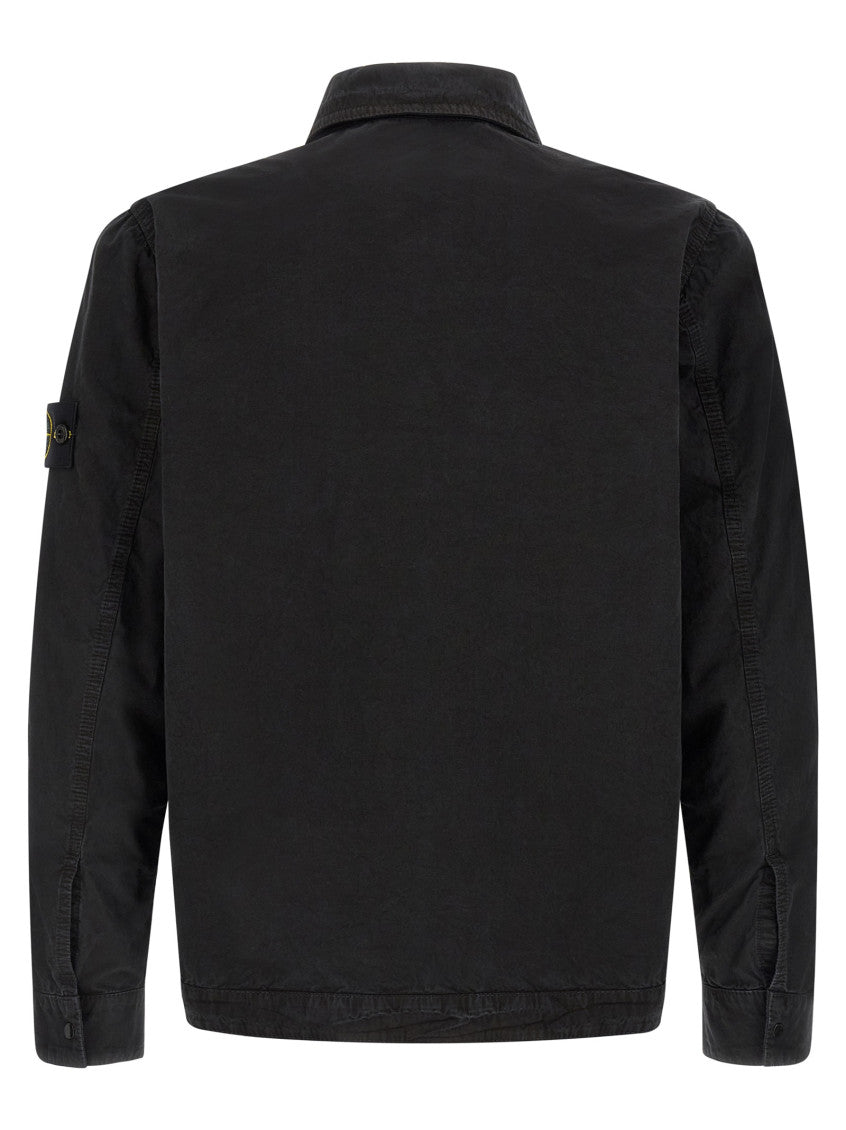 Black 'Garment-dyed' Overshirt 2