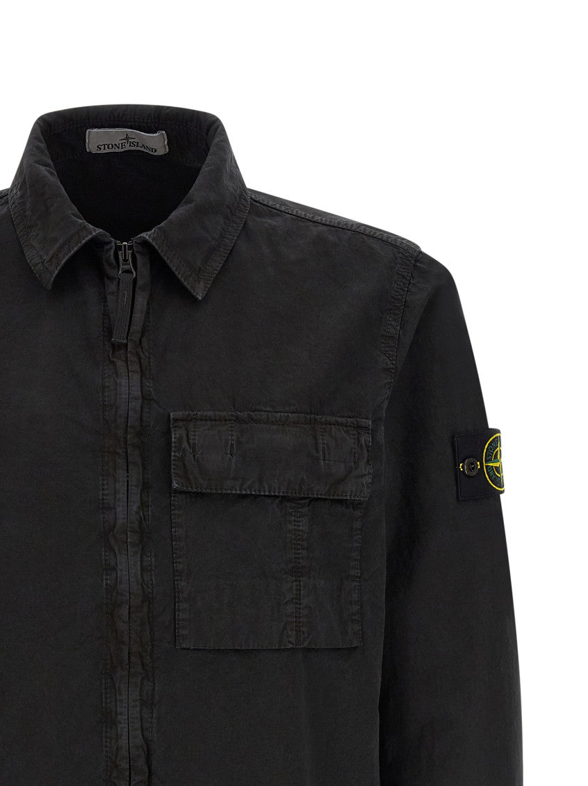 Black 'Garment-dyed' Overshirt 3