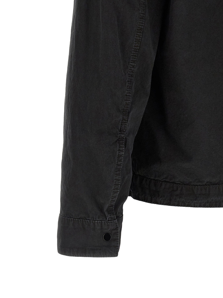 Black 'Garment-dyed' Overshirt 4