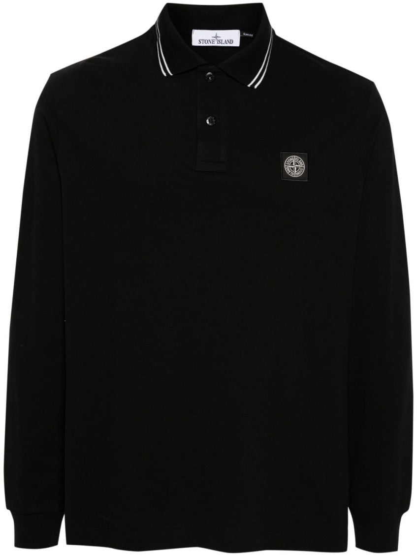 Black Slim Full Sleeves Polo 1