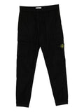 Black Cotton Cargo Trousers 1