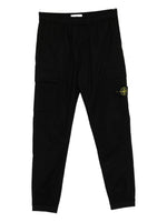 Black Cotton Cargo Trousers 1