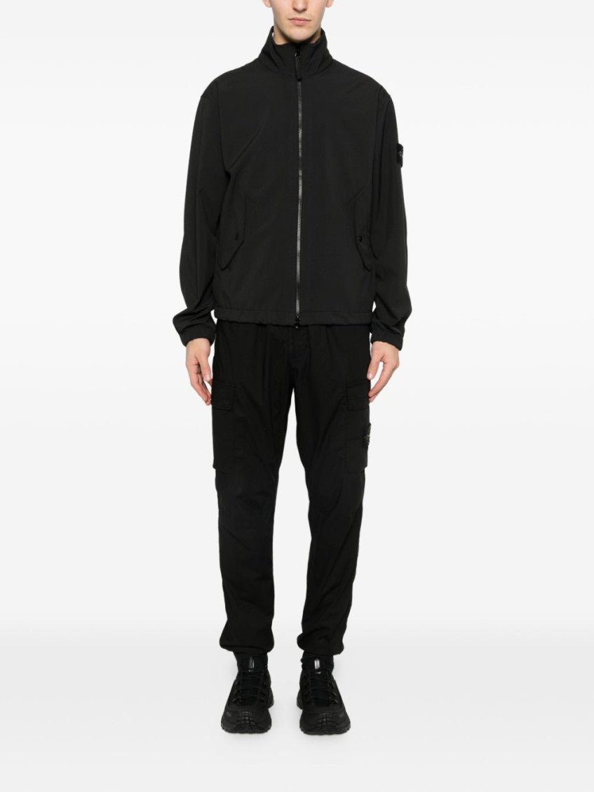 Black Cotton Cargo Trousers 2