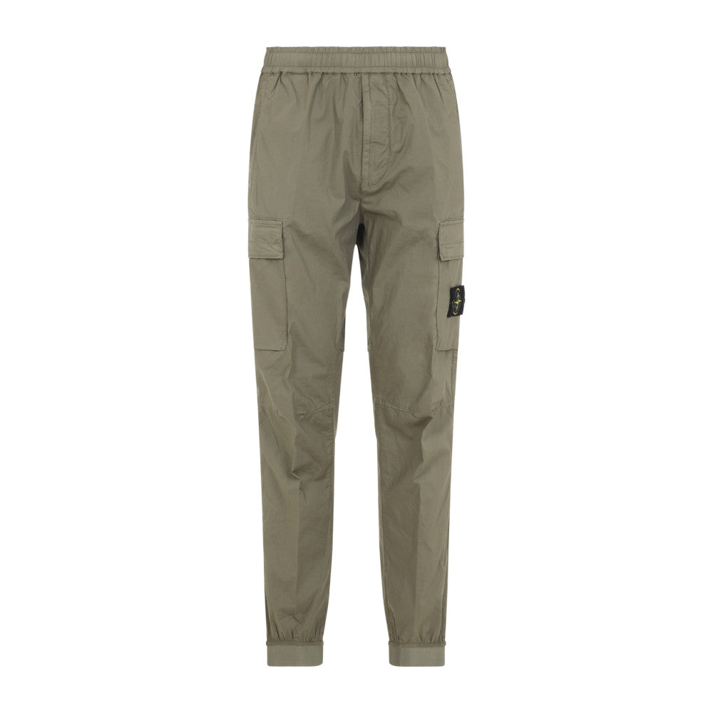 Green Logo Patch Cargo Pants 1
