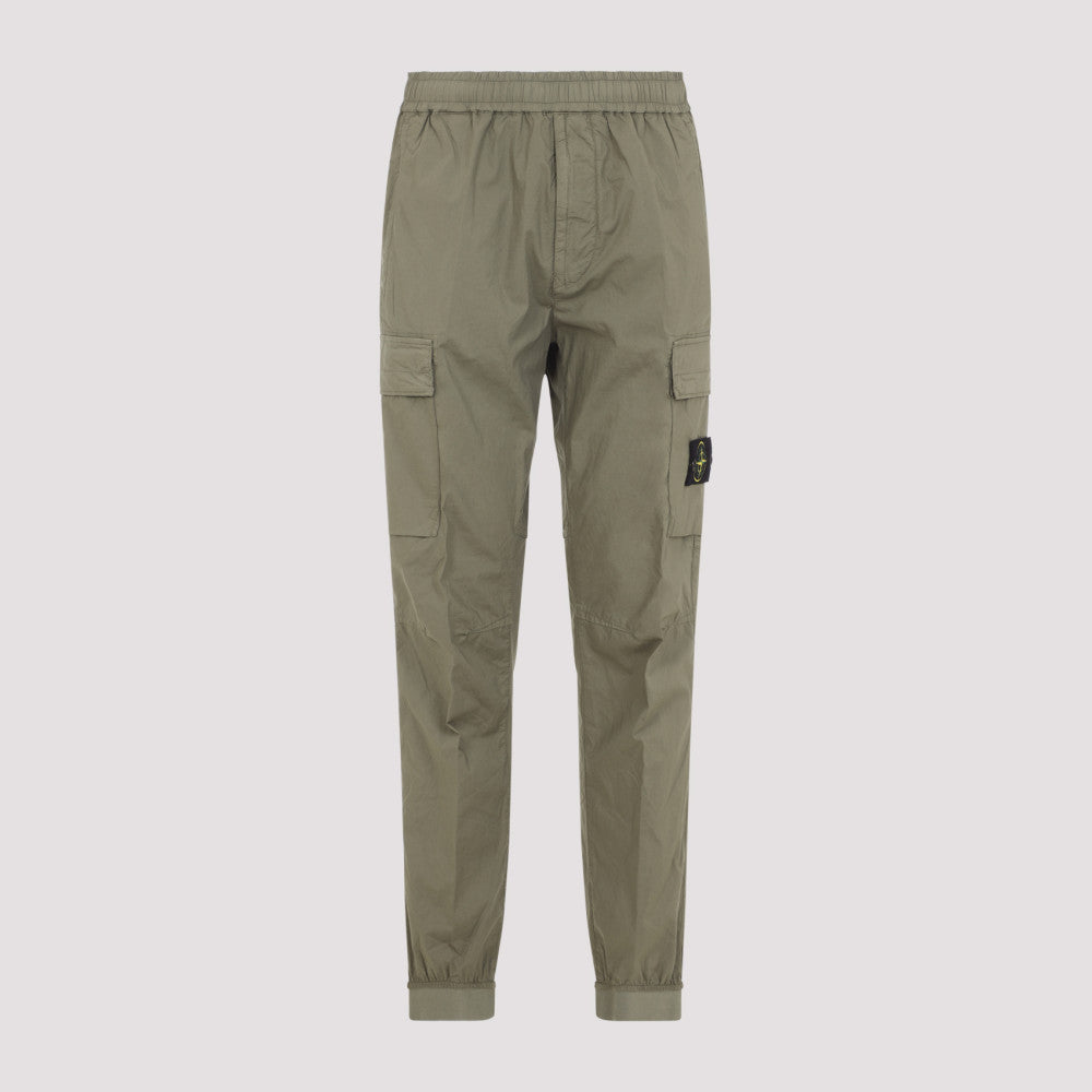 Green Logo Patch Cargo Pants 2