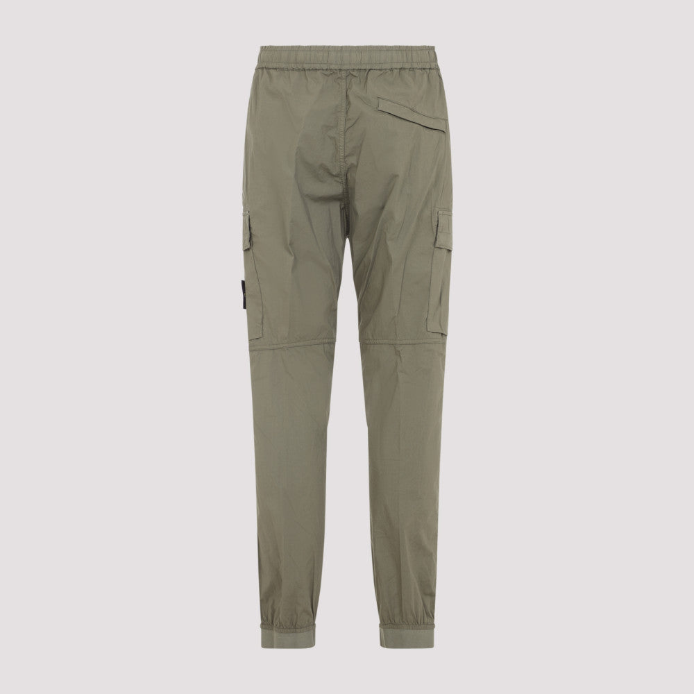 Green Logo Patch Cargo Pants 4