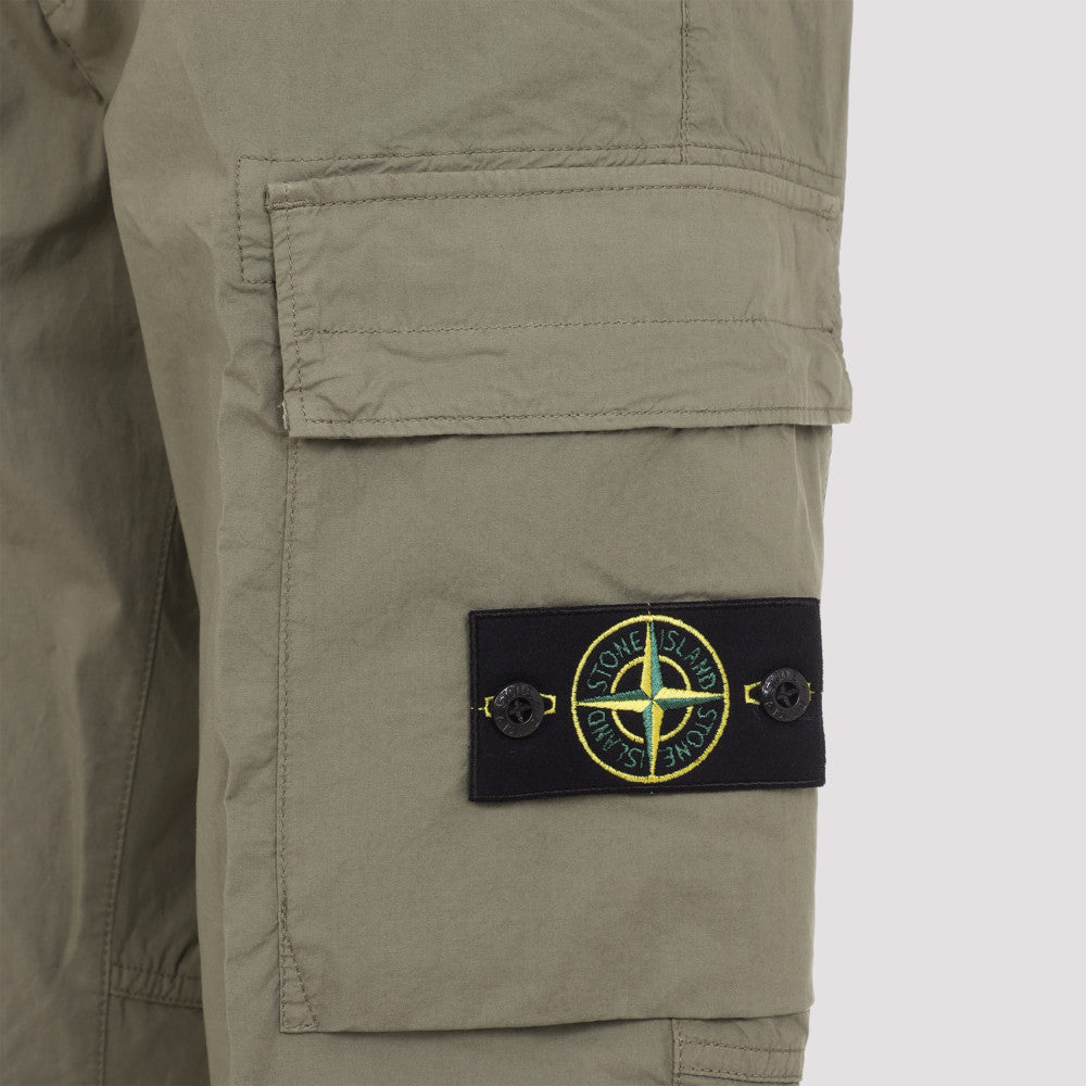 Green Logo Patch Cargo Pants 5