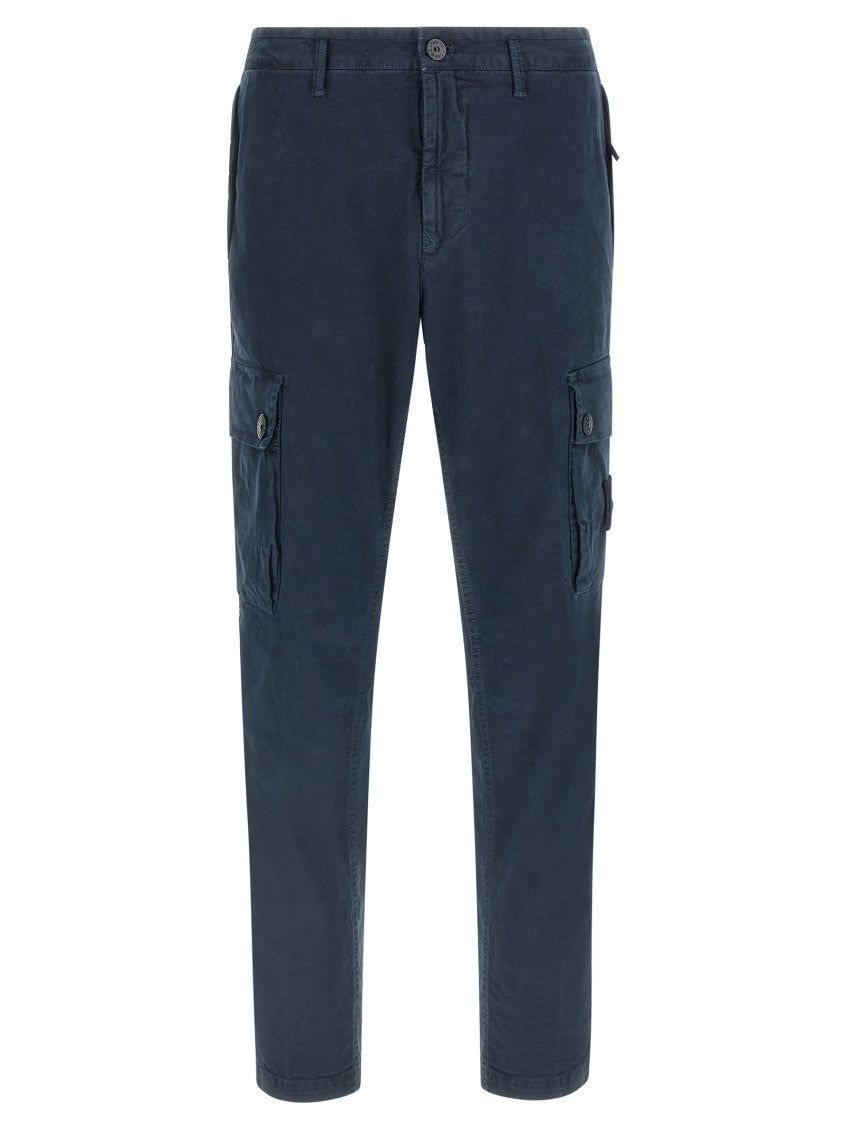Blue Slim Cargo Pants 1