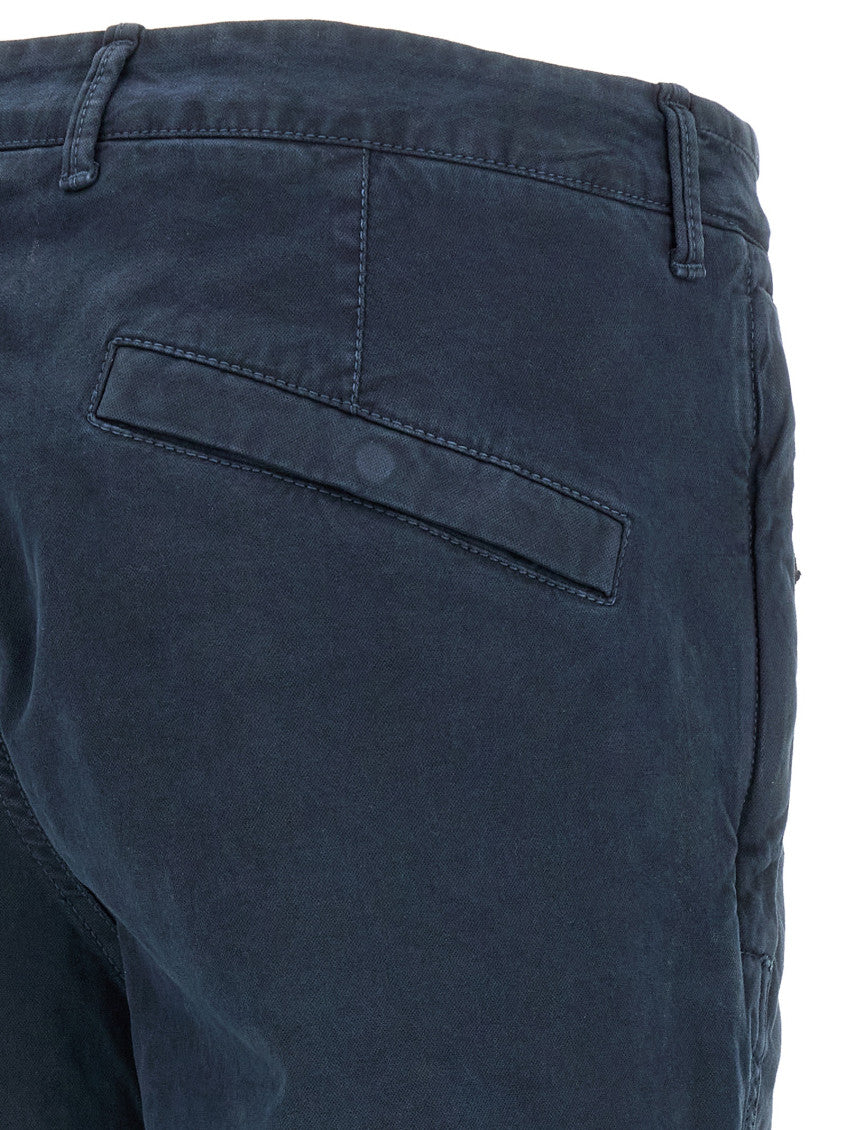 Blue Slim Cargo Pants 4