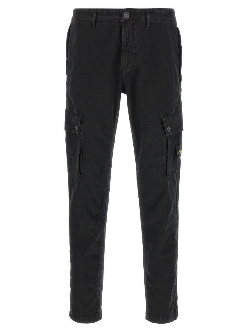 Black Slim Cargo Trousers 1