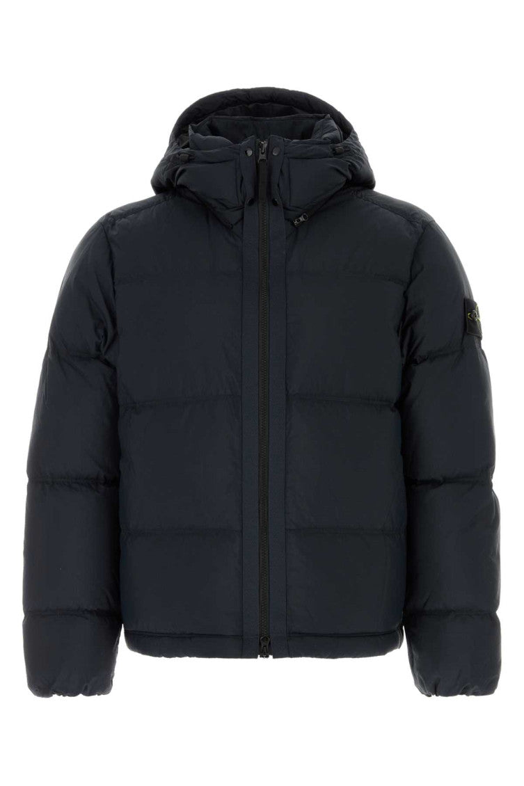 Navy Blue Quilted Hood Jacket 1