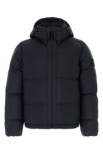 Navy Blue Quilted Hood Jacket 1