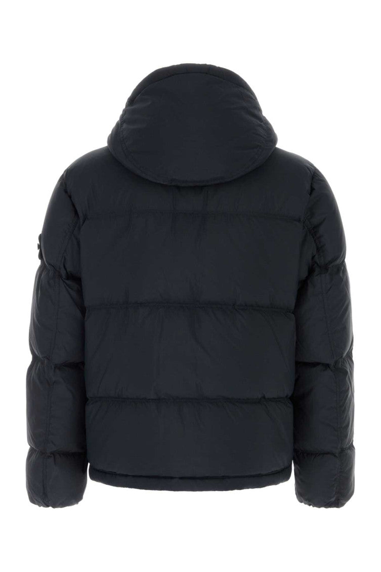 Navy Blue Quilted Hood Jacket 2