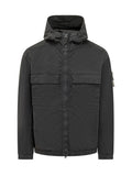 Black Solid Hood Jacket 1