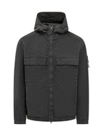 Black Solid Hood Jacket 1