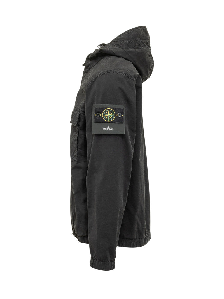 Black Solid Hood Jacket 2