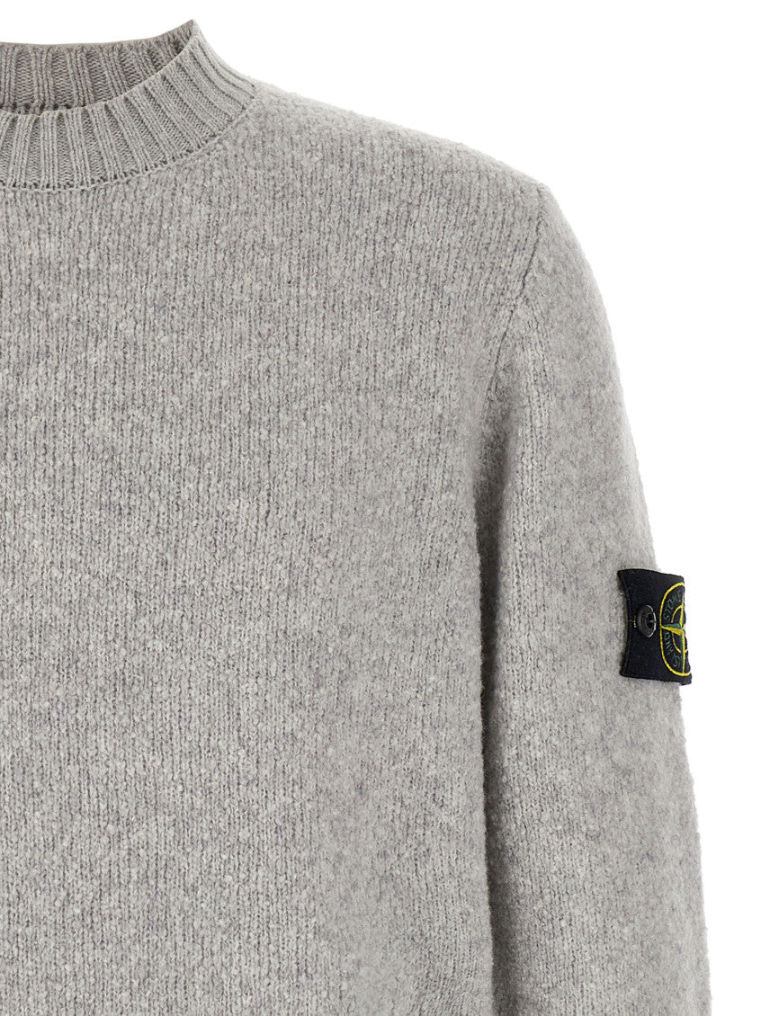 Grey Ribbed Crewneck Sweater 3