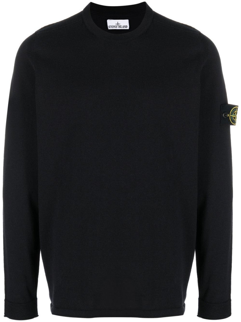 Navy Blue Logo Badge Sweater 1