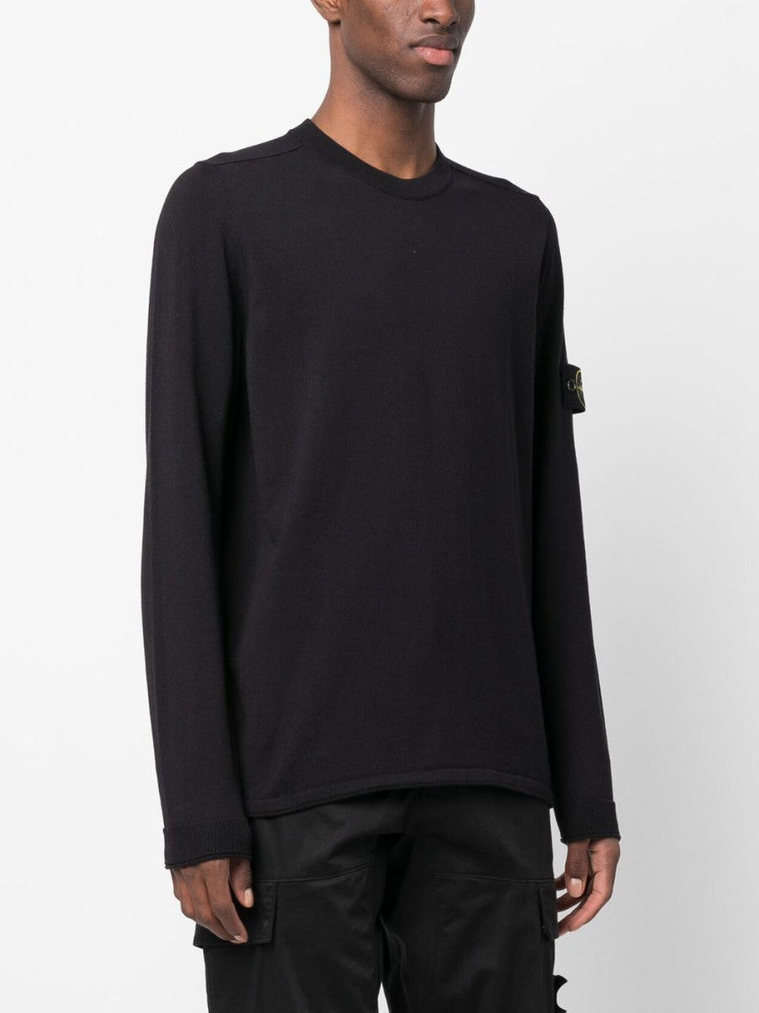 Navy Blue Logo Badge Sweater 4