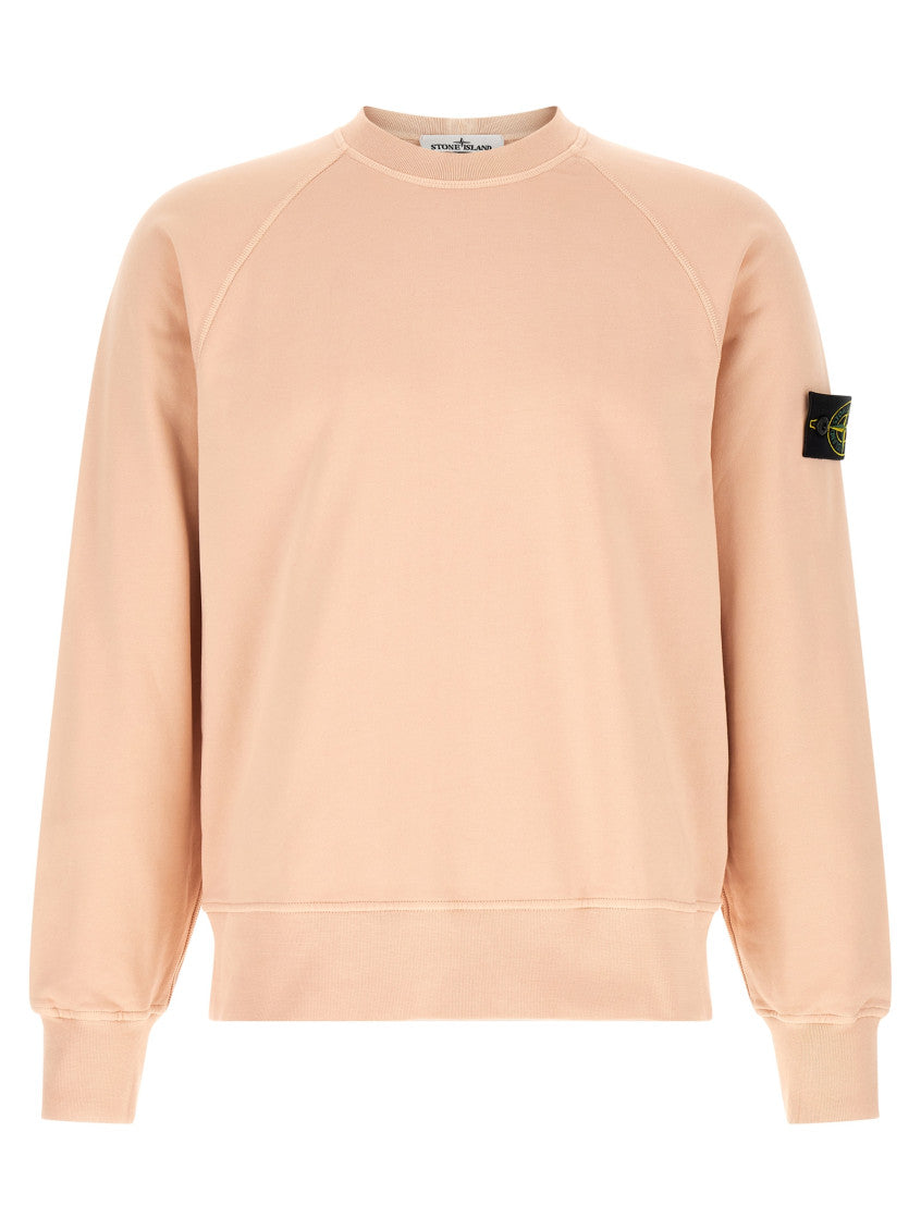 Pink Solid Crew Neck Sweatshirt 1